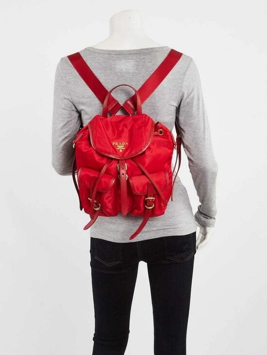 Prada Rosso Re-Nylon Small Backpack Bag main image 9